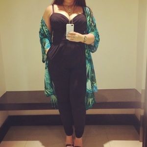 Vintage bebe Knit Jumpsuit Black Size M